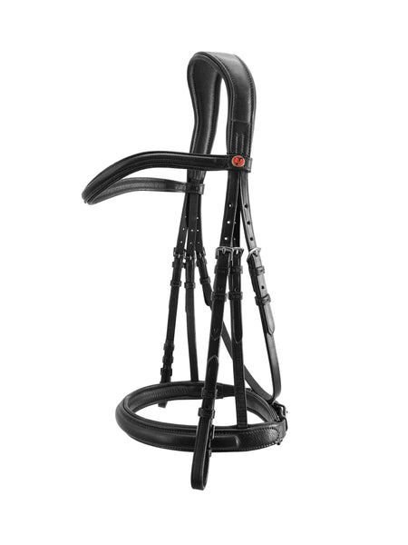 Kieffer Sue Ultrasoft Snaffle Bridle, Raised Leather Browband