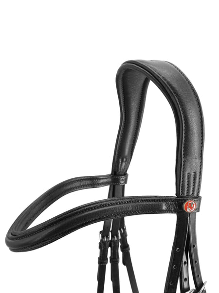Kieffer Sue Ultrasoft Snaffle Bridle, Raised Leather Browband