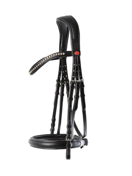 Kieffer Sue Ultrasoft Snaffle Bridle, Crystal Browband