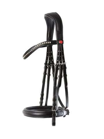 Kieffer Sue Ultrasoft Snaffle Bridle, Crystal Browband