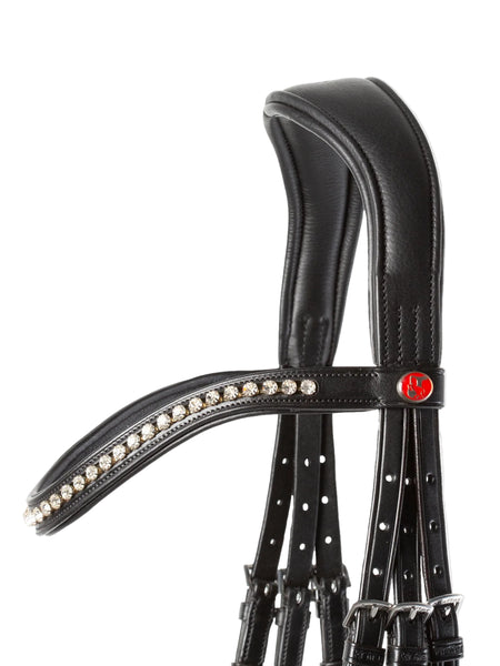 Kieffer Sue Ultrasoft Snaffle Bridle, Crystal Browband