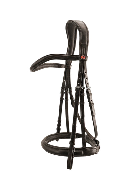 Kieffer Sue Ultrasoft Snaffle Bridle, Raised Leather Browband