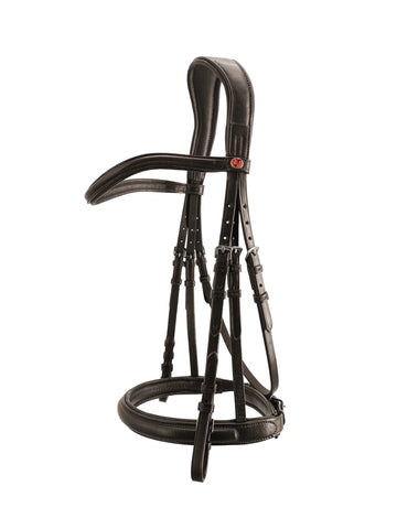 Kieffer Sue Ultrasoft Snaffle Bridle, Raised Leather Browband