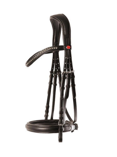 Kieffer Sue Ultrasoft Snaffle Bridle, Crystal Browband