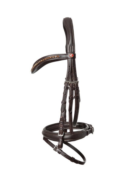 Kieffer Haflinger Ultrasoft Snaffle Bridle, Crystal Browband