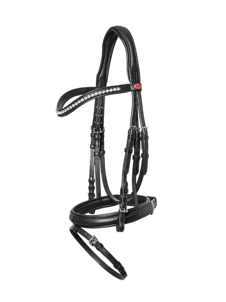 Kieffer Haflinger Ultrasoft Snaffle Bridle, Crystal Browband