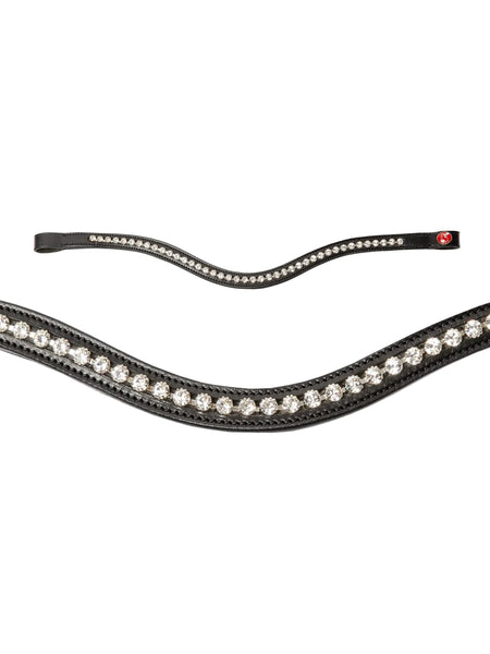 Kieffer Haflinger Ultrasoft Snaffle Bridle, Crystal Browband