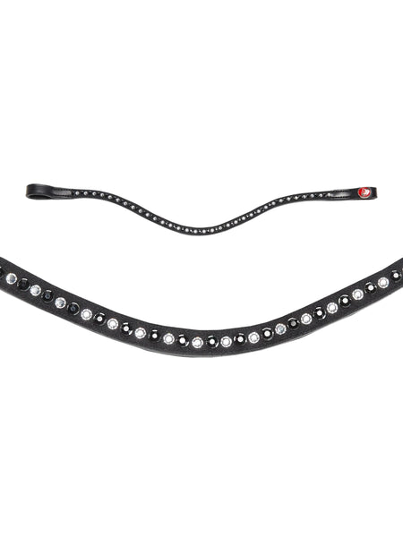 Kieffer Ilona Snaffle Bridle, black & white Swarovski® Crystals