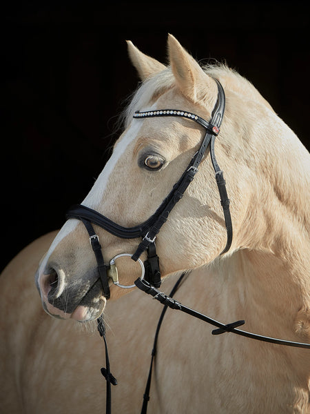 Kieffer Ilona Snaffle Bridle, light Swarovski® Crystals