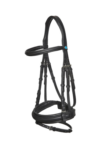 Kieffer Essentials Lara Snaffle Bridle, Raised Leather Browband