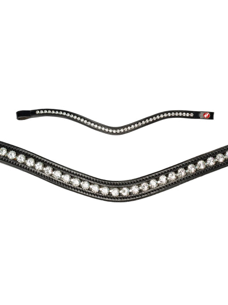 Kieffer Sue Ultrasoft Snaffle Bridle, Crystal Browband