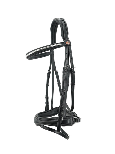Kieffer Perseus Snaffle Bridle Crank flash, silver coloured clincher chain