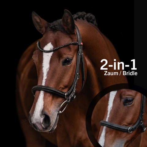 Kieffer Ultrasoft Ava Bitless and Snaffle Bridle