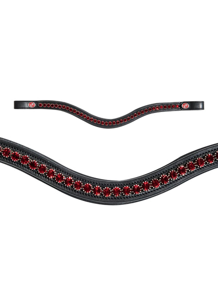 Kieffer Flexiloop Large Red Crystals Browband