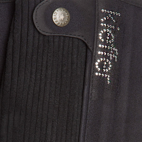 Kieffer Rhinestone Suede Mini Chaps